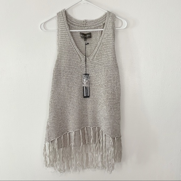 Michael Stars Tops - Michael Stars Racerback fringe sweater tank